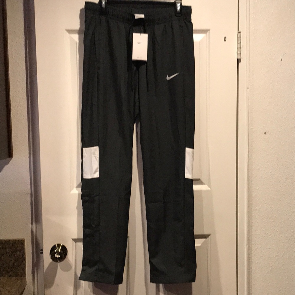Nike Black Track Pants with White Panels